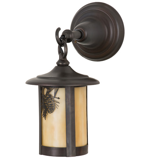 Meyda Tiffany Lighting 90846 Fulton One Light Wall Sconce Outdoor Bronze / Dark