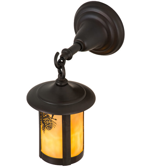 Meyda Tiffany Lighting 90846 Fulton One Light Wall Sconce Outdoor Bronze / Dark