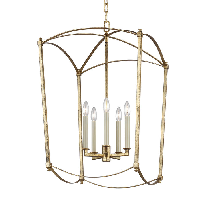 Visual Comfort Studio Thayer F3323/5ADB Pendant Light - Antique Gild