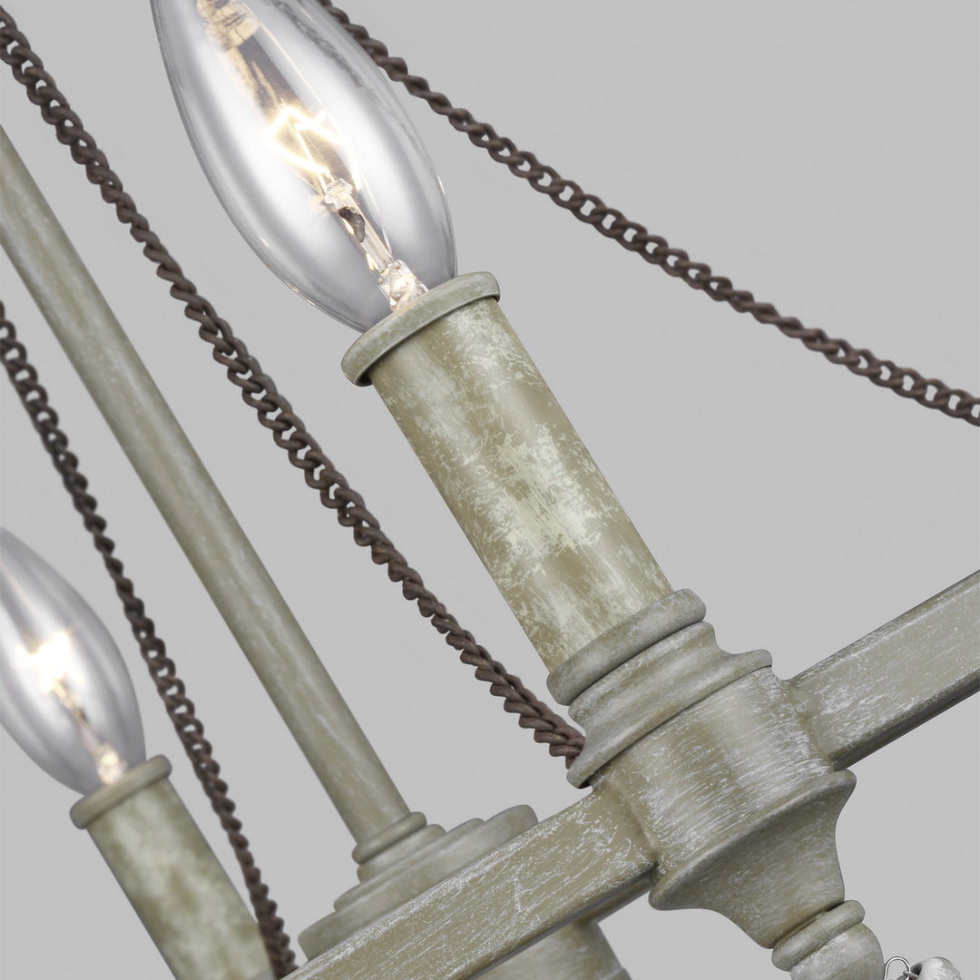 Visual Comfort Studio Beverly F3331/4FWO/DWW Chandelier Light - French Washed Oak / Distressed White Wood