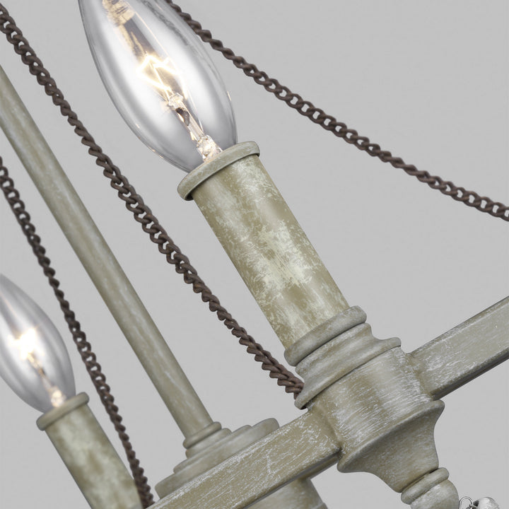 Visual Comfort Studio Beverly F3331/4FWO/DWW Chandelier Light - French Washed Oak / Distressed White Wood
