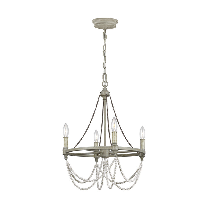 Visual Comfort Studio Beverly F3331/4FWO/DWW Chandelier Light - French Washed Oak / Distressed White Wood