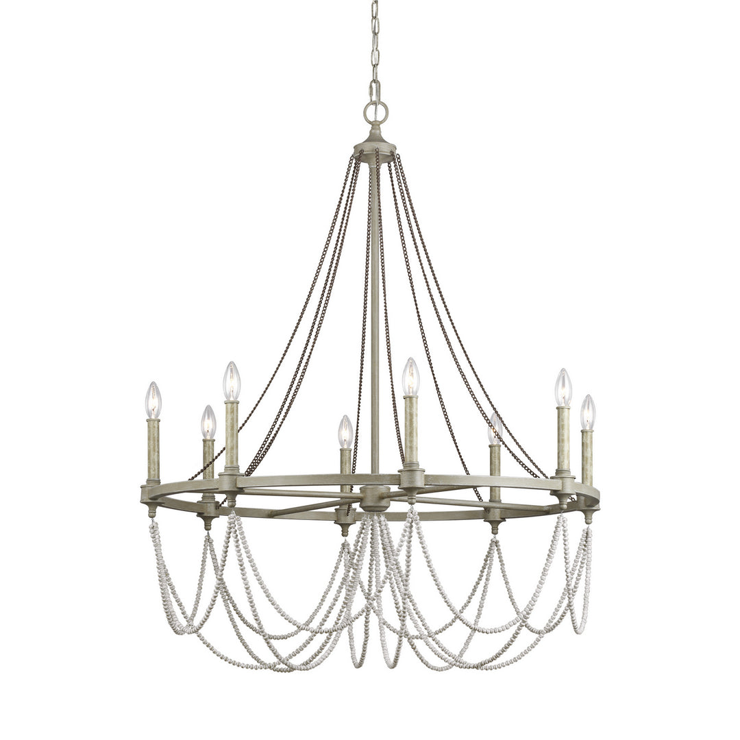 Visual Comfort Studio Beverly F3332/8FWO/DWW Chandelier Light - French Washed Oak / Distressed White Wood