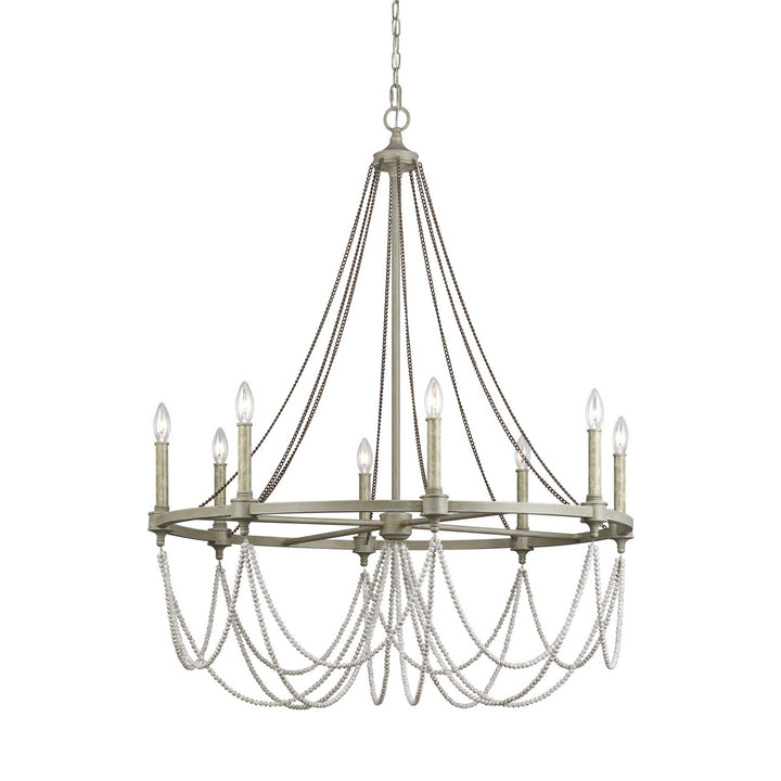 Visual Comfort Studio Beverly F3332/8FWO/DWW Chandelier Light - French Washed Oak / Distressed White Wood