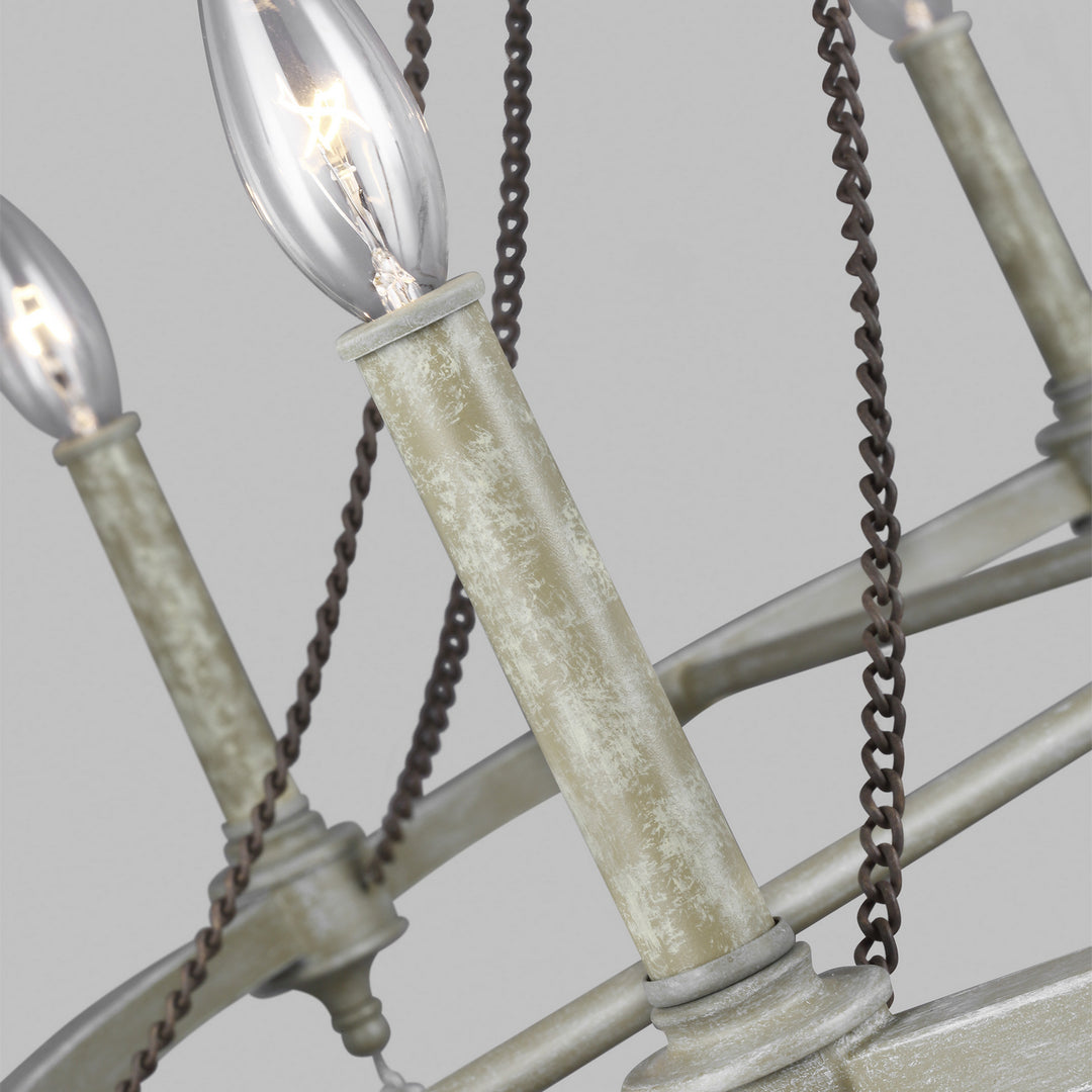 Visual Comfort Studio Beverly F3332/8FWO/DWW Chandelier Light - French Washed Oak / Distressed White Wood