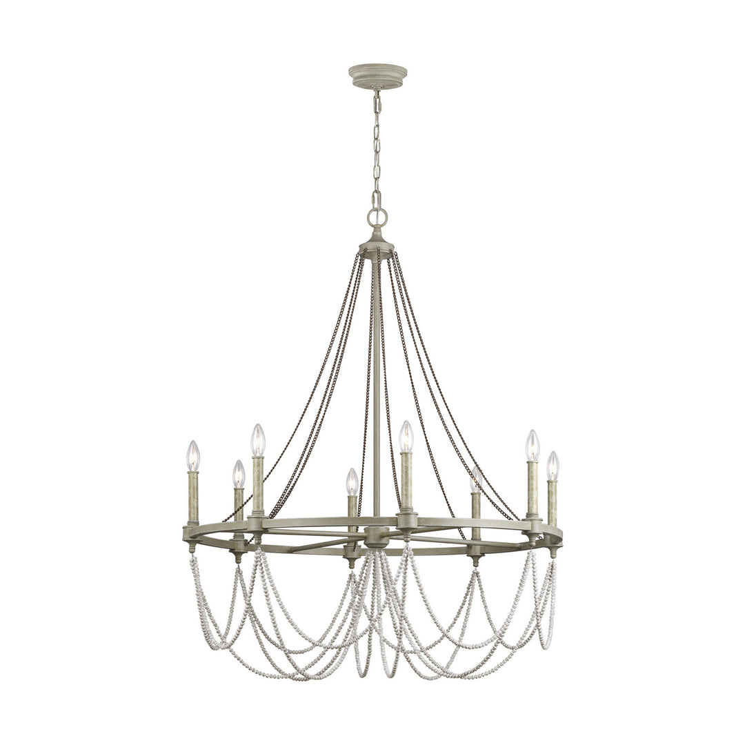 Visual Comfort Studio Beverly F3332/8FWO/DWW Chandelier Light - French Washed Oak / Distressed White Wood