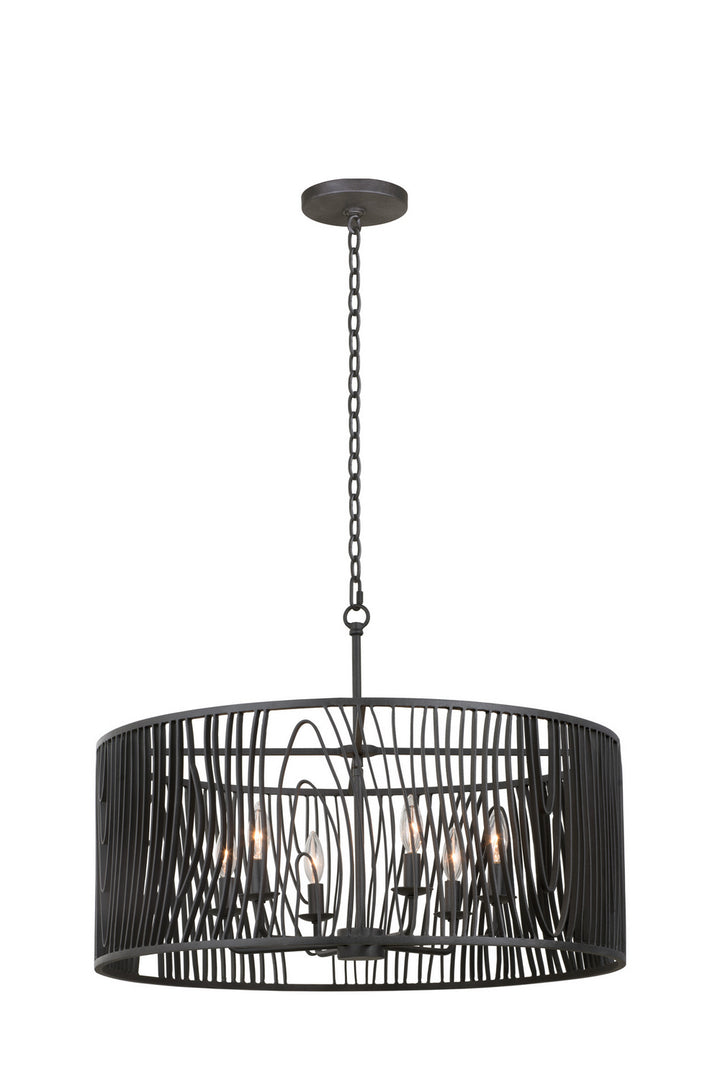 Kalco Morre 507551BI Pendant Light - Black Iron