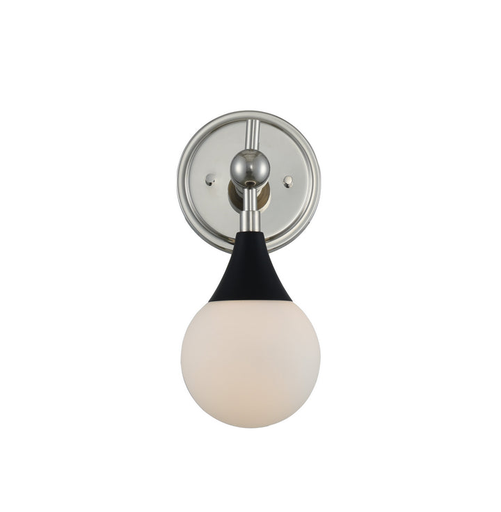 Kalco Bogart 508531BPN Wall Sconce Light - Matte Black w Polished Nickel