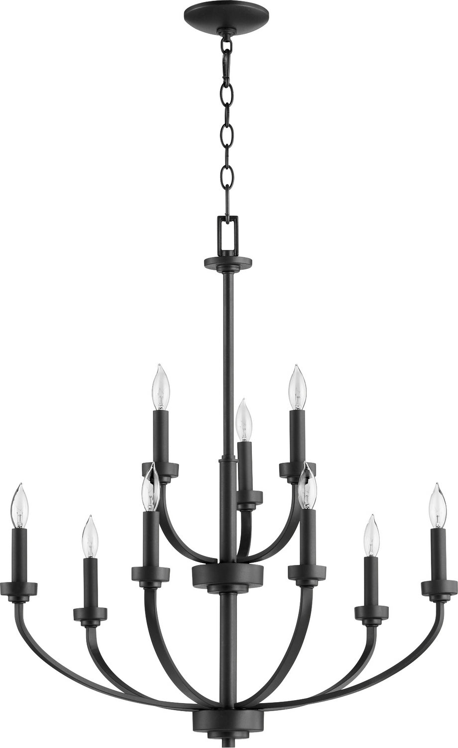 Quorum Reyes 6160-9-69 Chandelier Light - Textured Black