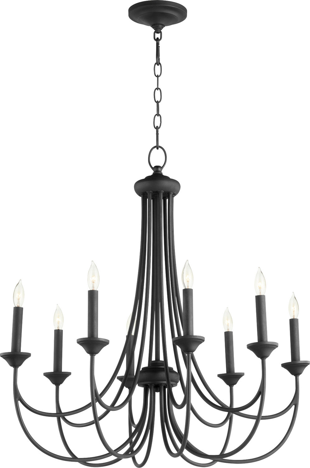 Quorum Brooks 6250-8-69 Chandelier Light - Textured Black