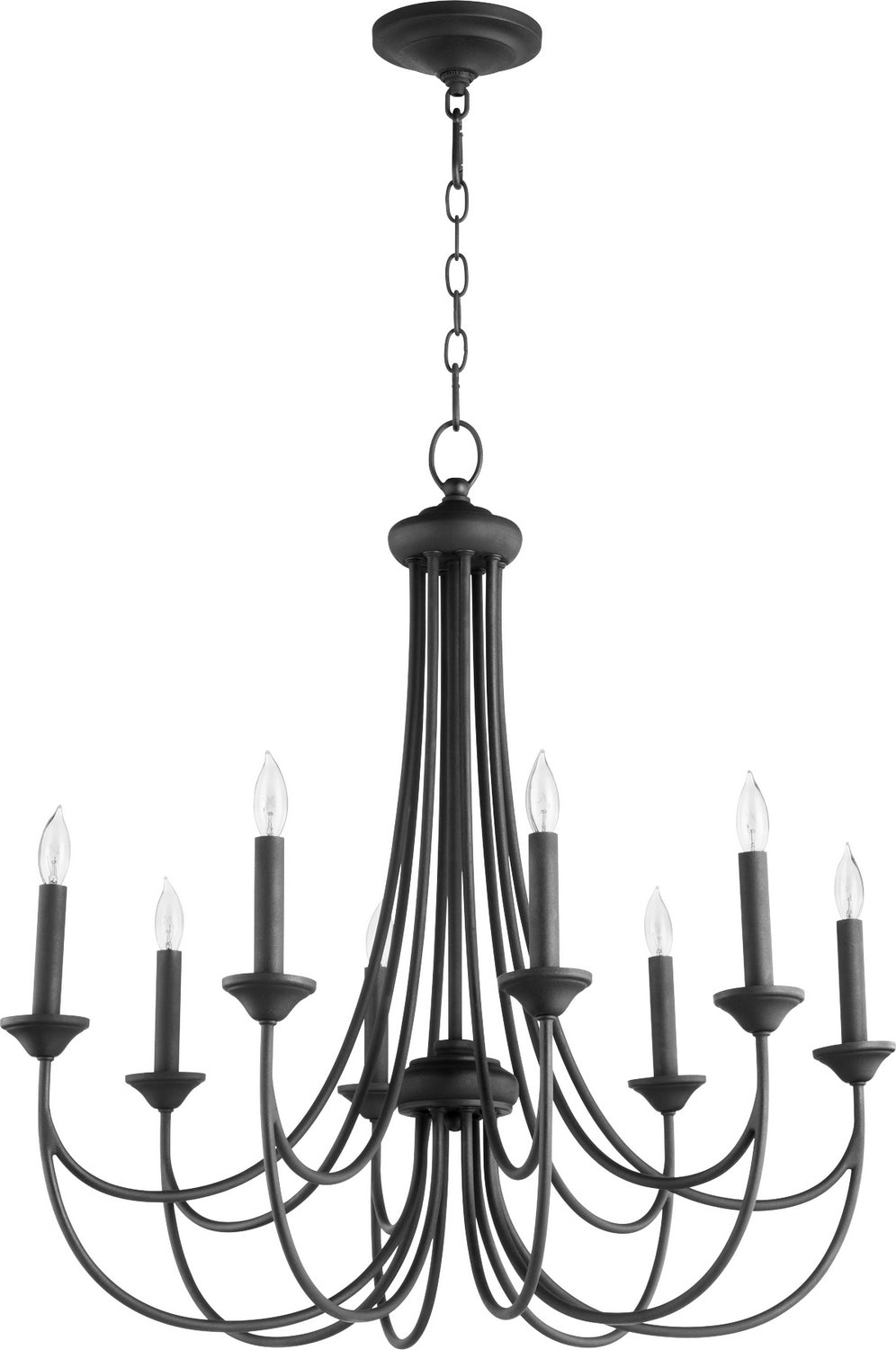 Quorum Brooks 6250-8-69 Chandelier Light - Textured Black