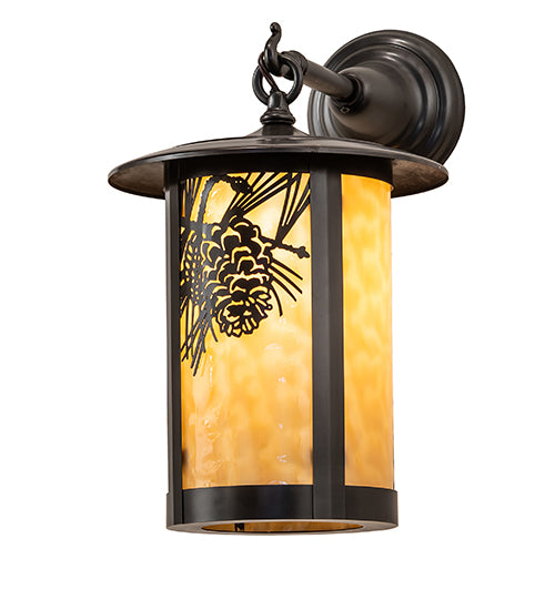 Meyda Tiffany Lighting 90973 Fulton One Light Wall Sconce Outdoor Bronze / Dark