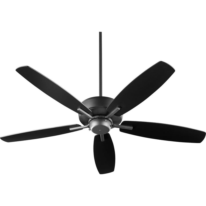 Quorum Breeze 7052-69 Ceiling Fan 52 in. - Textured Black, Matte Black/Weathered Oak