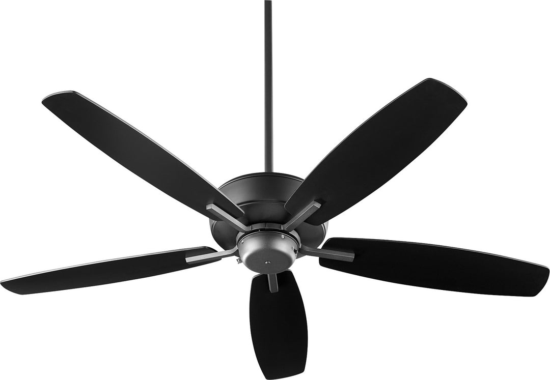 Quorum Breeze 7052-69 Ceiling Fan 52 in. - Textured Black, Matte Black/Weathered Oak