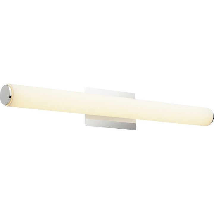 Quorum 911 LED Series 911-35-62 Bath Vanity Light 35 in. wide - Polished Nickel W/ Matte White Acrylic