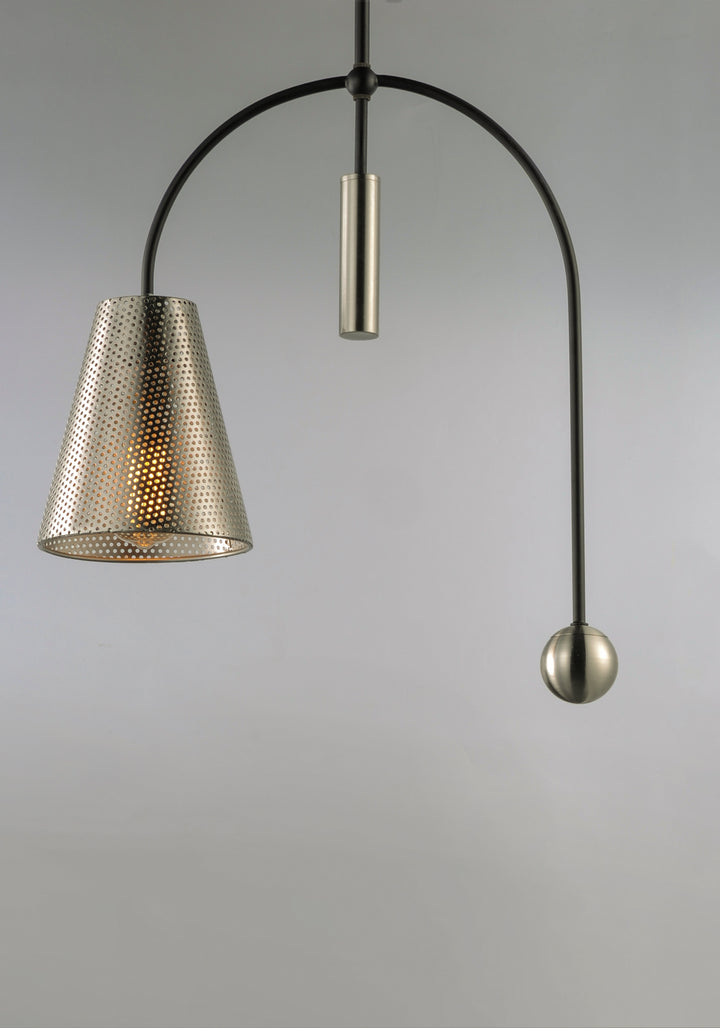 Maxim Filter 10086BKSN Pendant Light - Black / Satin Nickel