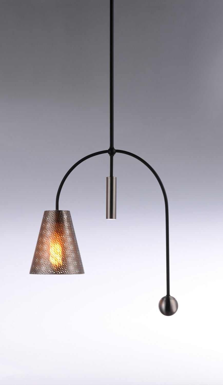 Maxim Filter 10086BKSN Pendant Light - Black / Satin Nickel