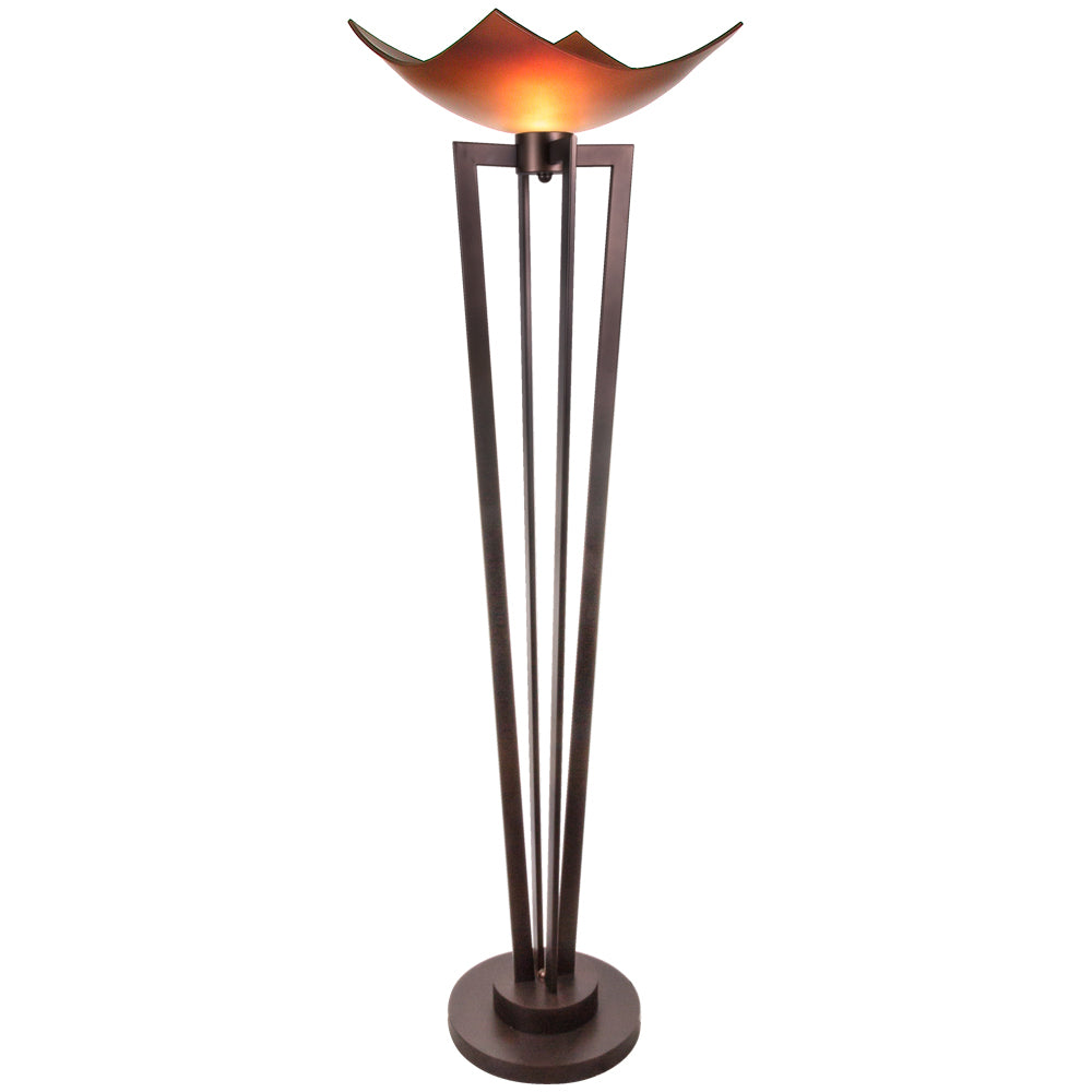 Van Teal Lighting 810581 On One Light Torchiere Lamp Bronze / Dark