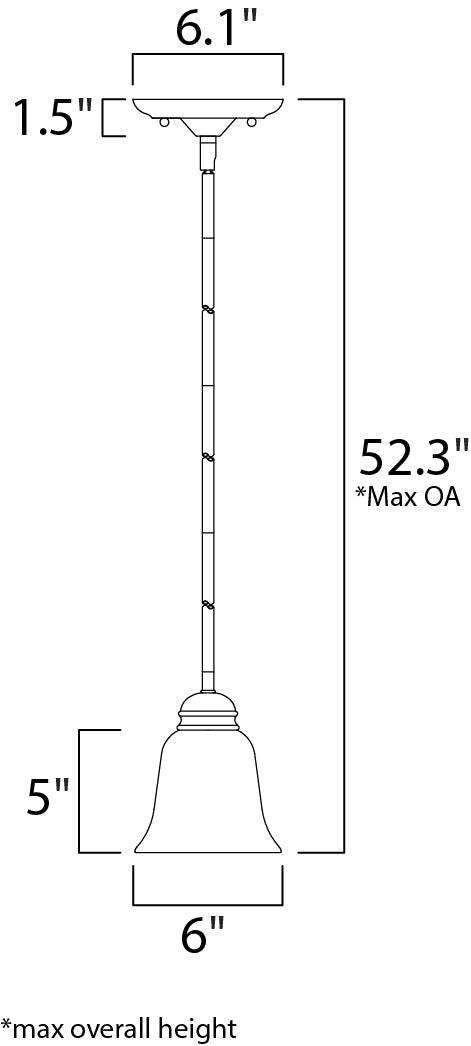 Maxim Basix 91011FTOI Pendant Light - Oil Rubbed Bronze