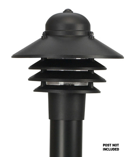 Wave Lighting S75TC-BK Nautical One Light  Post Mount Landscape Light Black