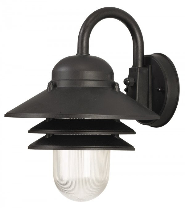 Wave Lighting S75VC-BK Nautical One Light Wall Mount Outdoor Black