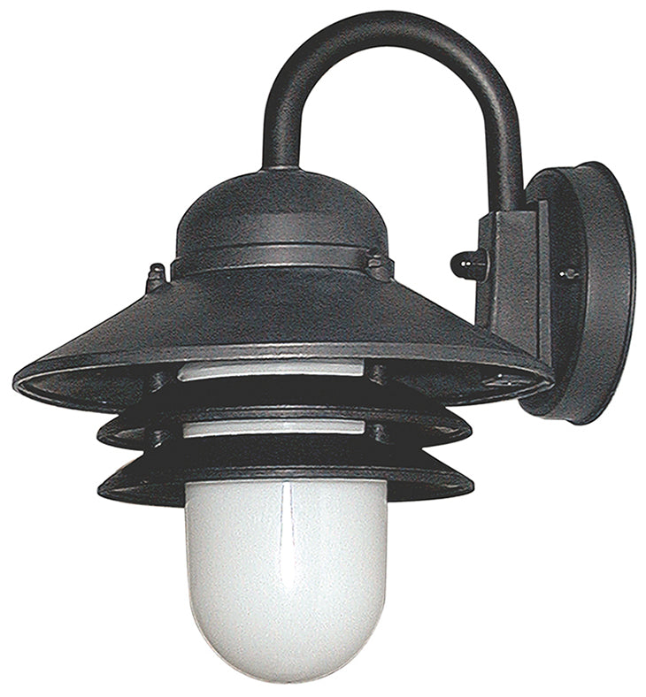 Wave Lighting S75VL-BK Nautical One Light Wall Mount Outdoor Black