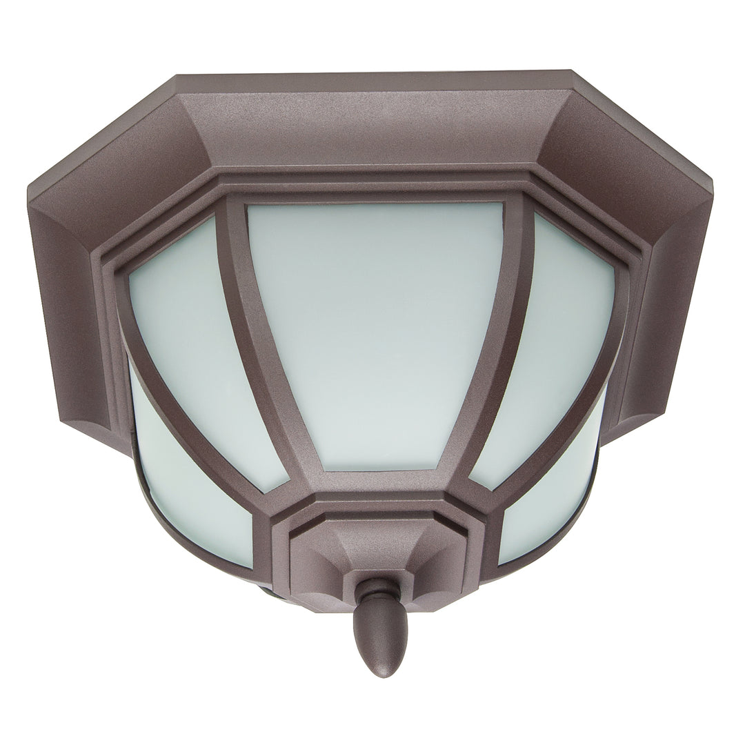 Wave Lighting 561FMF-2LE26C-BZ Cavalier Two Light Flush Mount Outdoor Bronze / Dark