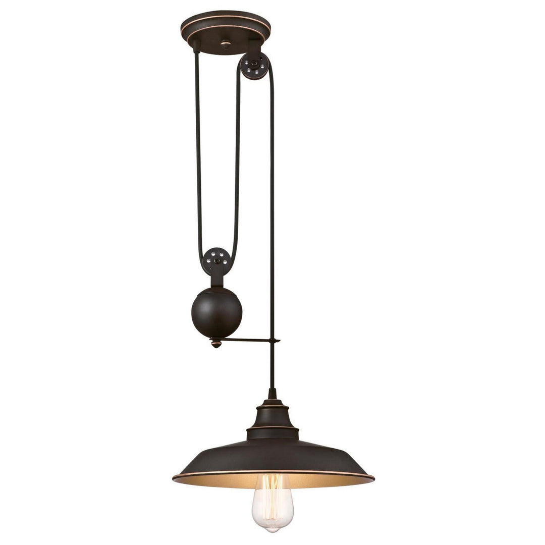 Westinghouse Iron Hill 6363200 Pendant Light - Oil Rubbed Bronze With Highlights