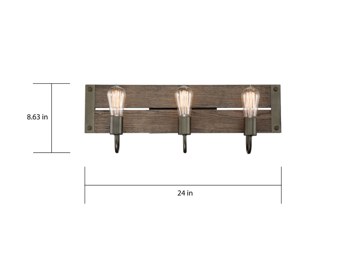 Nuvo Winchester 60-6429 Bath Vanity Light 24 in. wide - Bronze