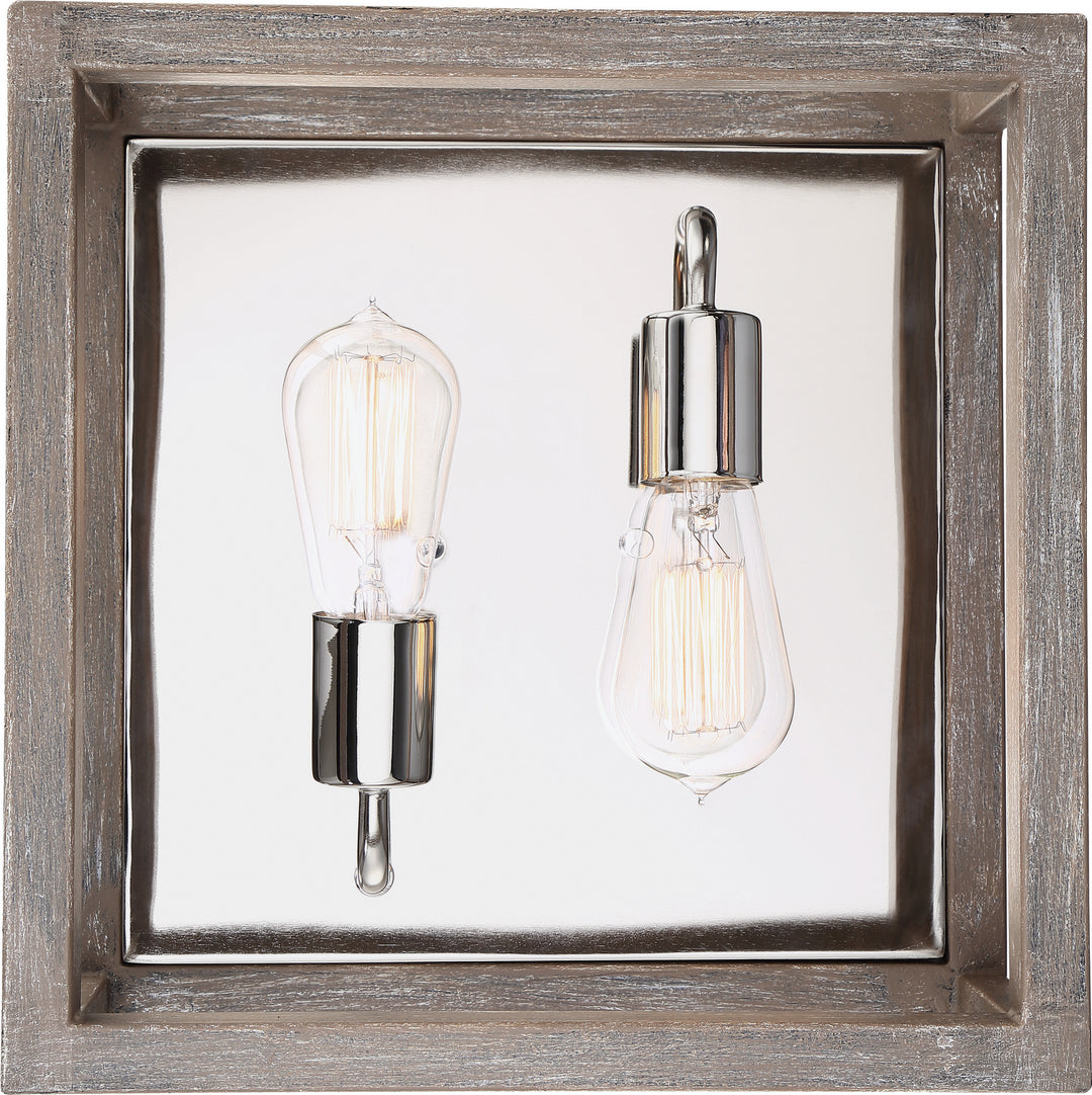 Nuvo Bliss 60-6482 Ceiling Light - Driftwood / Polished Nickel Accents