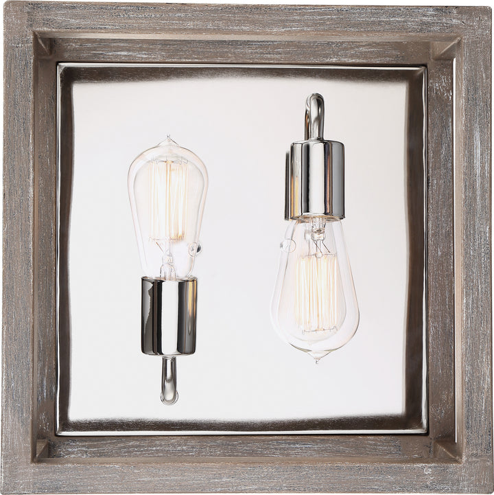 Nuvo Bliss 60-6482 Ceiling Light - Driftwood / Polished Nickel Accents