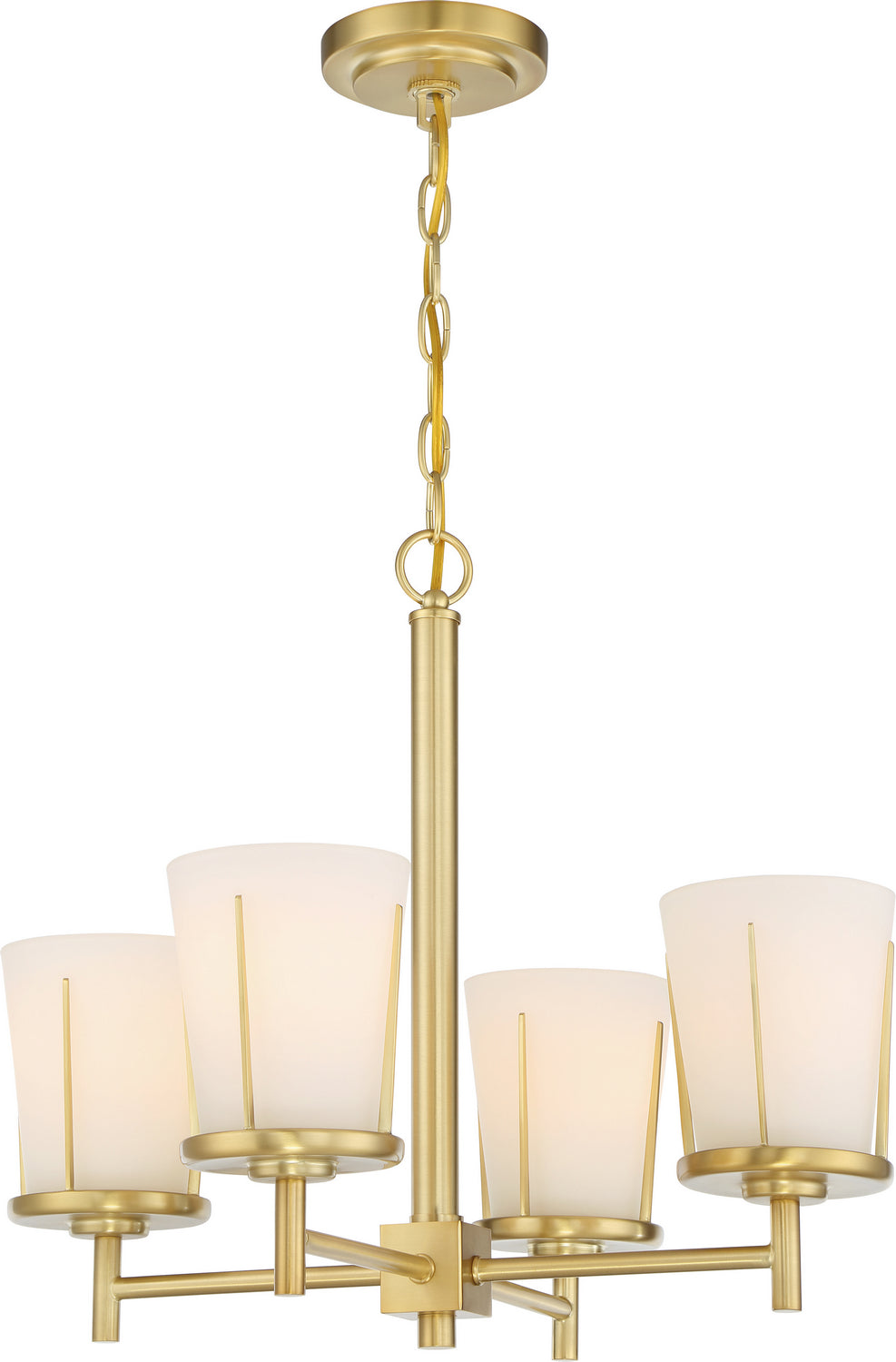 Nuvo Serene 60-6534 Chandelier Light - Natural Brass