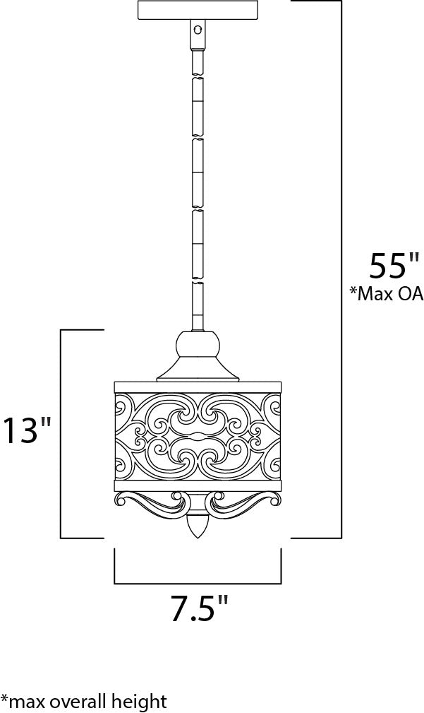 Maxim Mondrian 91150WHUB Pendant Light - Umber Bronze