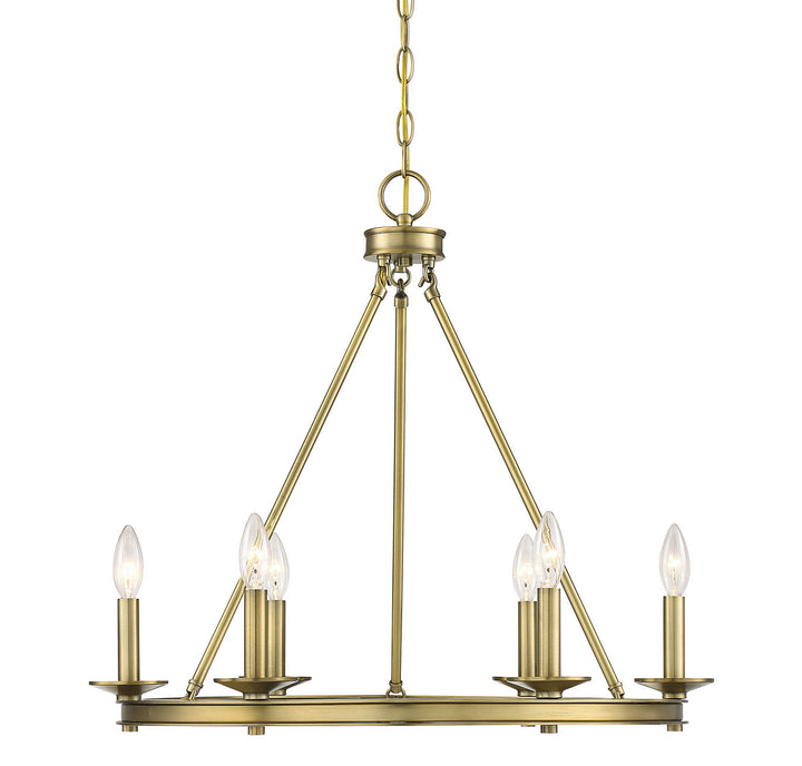 Savoy House Middleton 1-307-6-322 Chandelier Light - Warm Brass