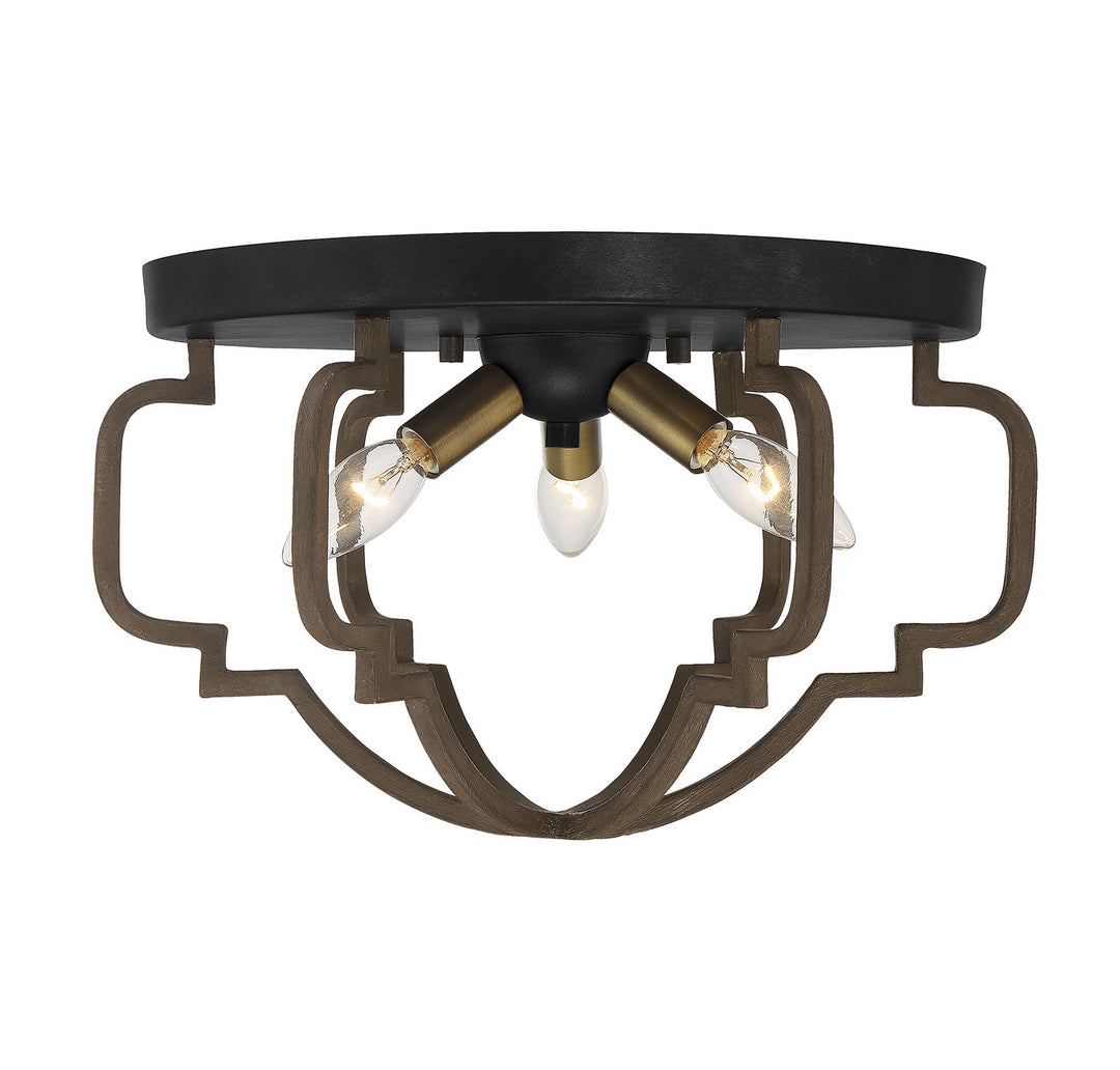 Savoy House Westwood 6-0304-3-96 Ceiling Light - Barrelwood with Brass Accents