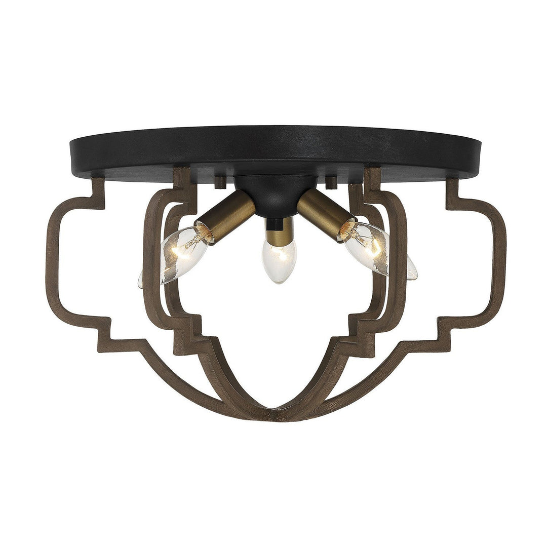 Savoy House Westwood 6-0304-3-96 Ceiling Light - Barrelwood with Brass Accents