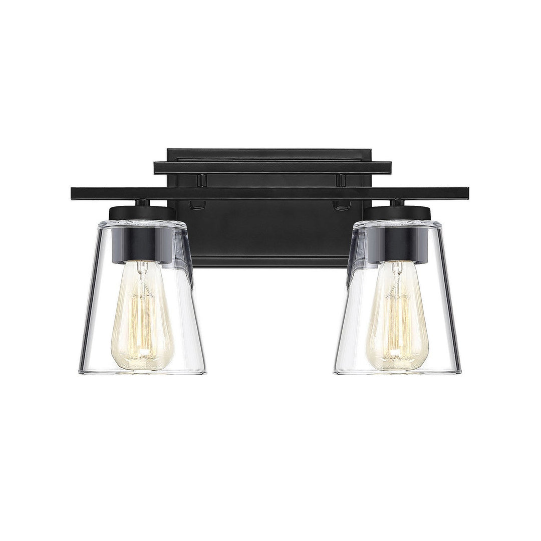 Savoy House Calhoun 8-1020-2-BK Bath Vanity Light 15 in. wide - Black