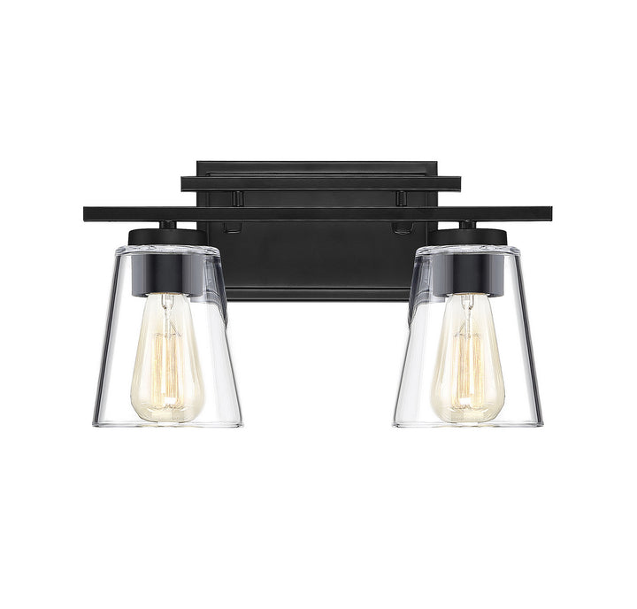 Savoy House Calhoun 8-1020-2-BK Bath Vanity Light 15 in. wide - Black