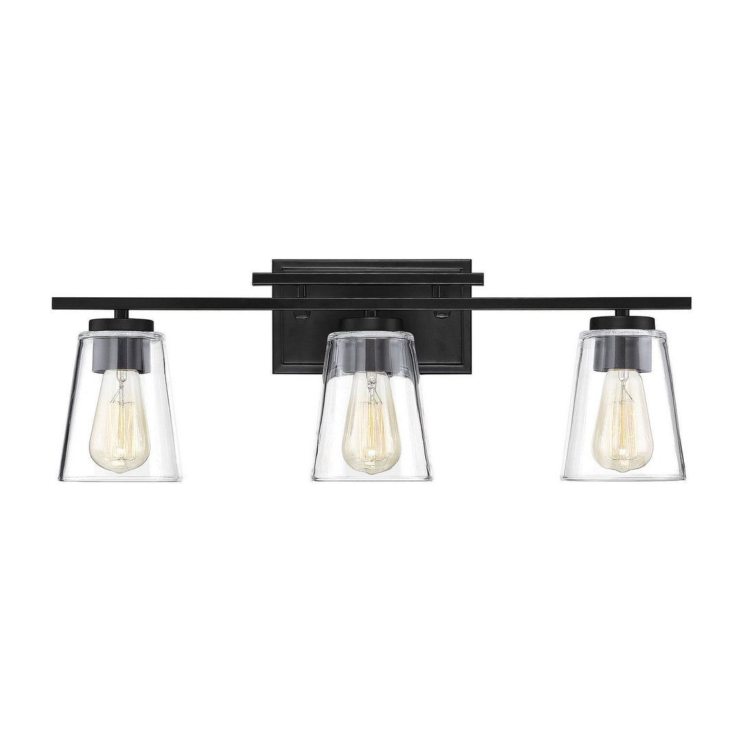 Savoy House Calhoun 8-1020-3-BK Bath Vanity Light 24 in. wide - Black