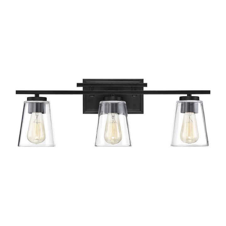Savoy House Calhoun 8-1020-3-BK Bath Vanity Light 24 in. wide - Black