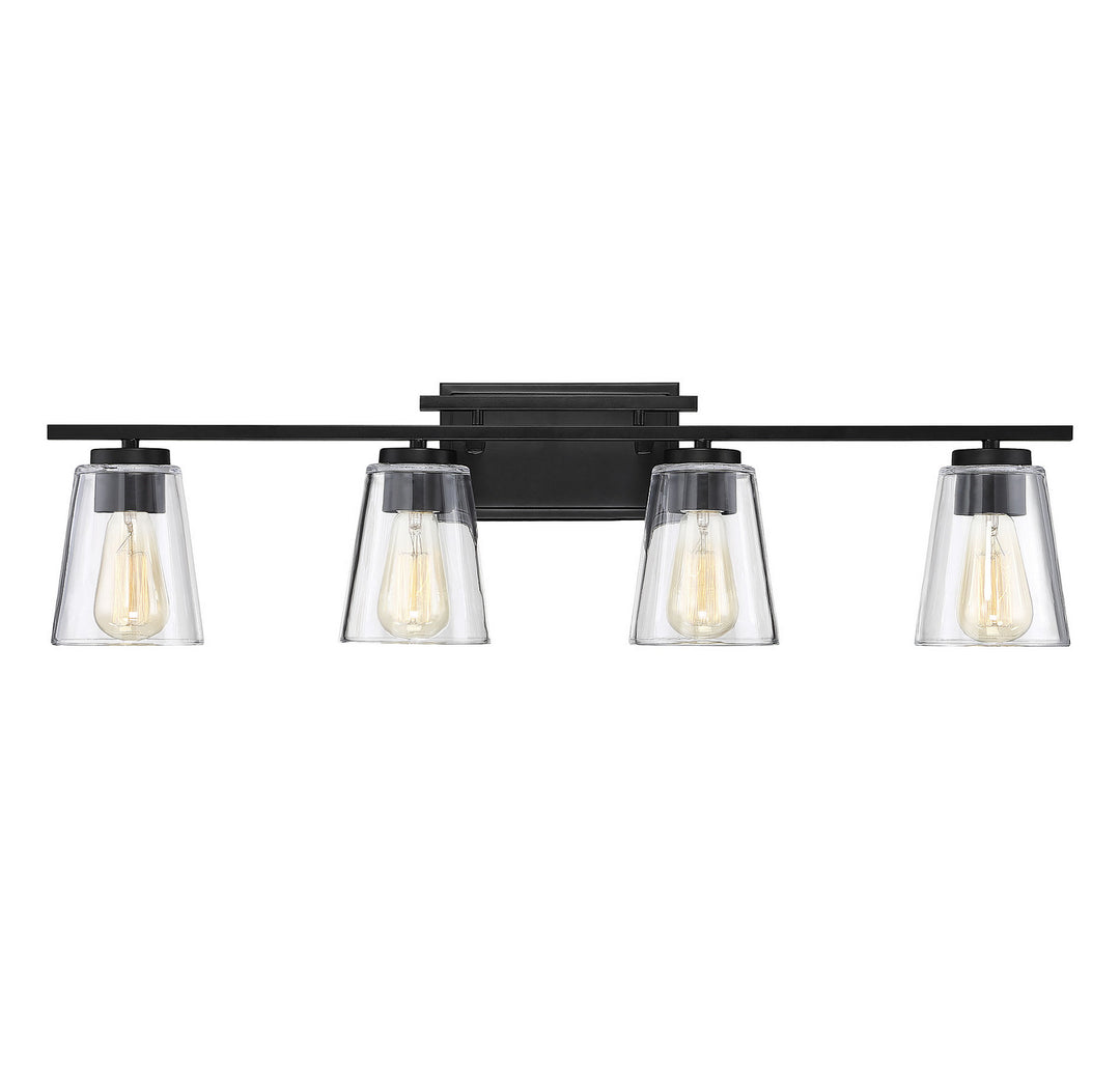Savoy House Calhoun 8-1020-4-BK Bath Vanity Light 32 in. wide - Black
