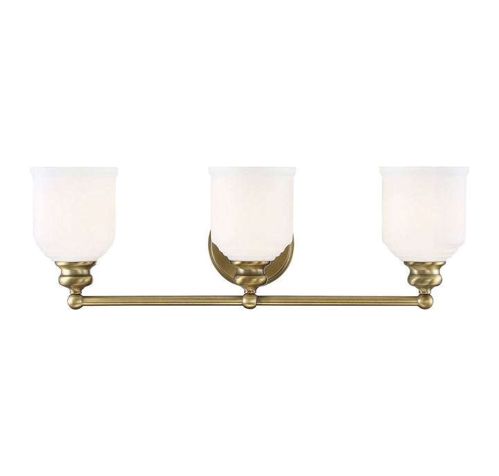 Savoy House Melrose 8-6836-3-322 Bath Vanity Light 24 in. wide - Warm Brass