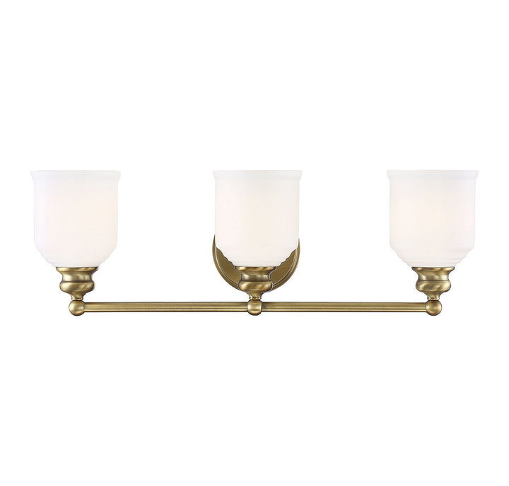 Savoy House Melrose 8-6836-3-322 Bath Vanity Light 24 in. wide - Warm Brass