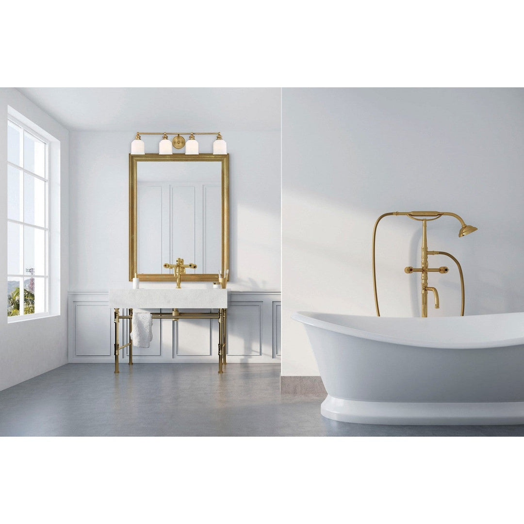 Savoy House Melrose 8-6836-4-322 Bath Vanity Light 34 in. wide - Warm Brass
