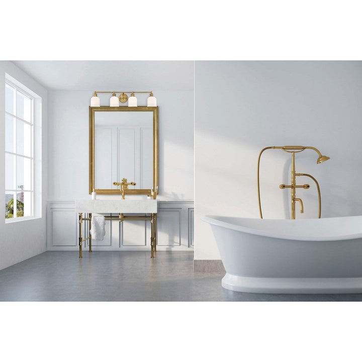 Savoy House Melrose 8-6836-4-322 Bath Vanity Light 34 in. wide - Warm Brass