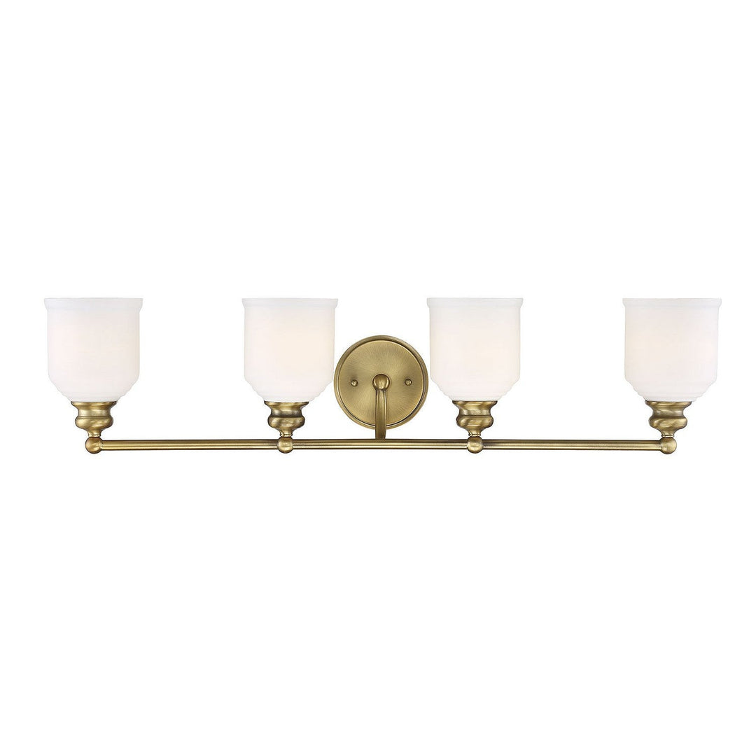 Savoy House Melrose 8-6836-4-322 Bath Vanity Light 34 in. wide - Warm Brass