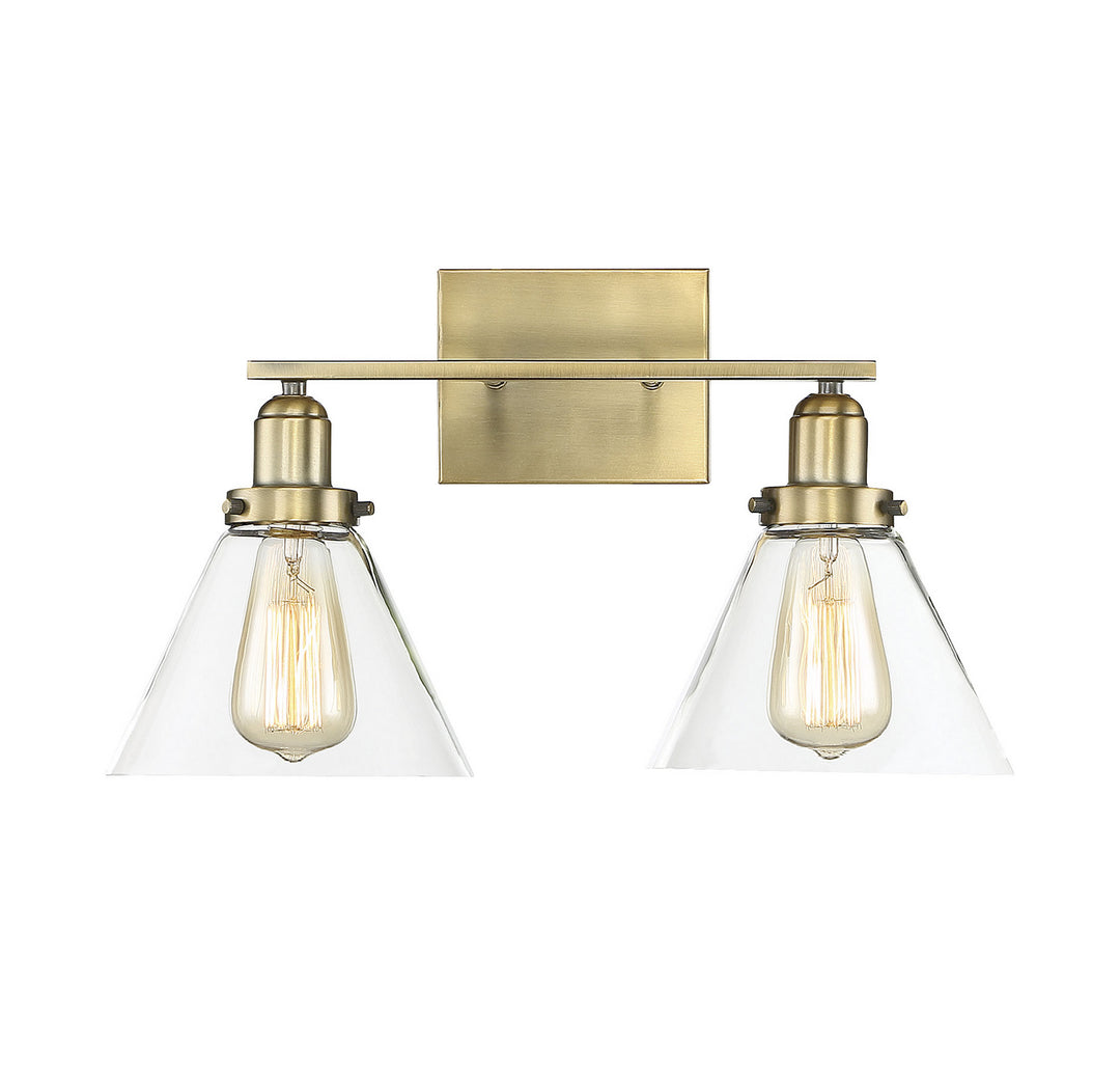 Savoy House Drake 8-9130-2-322 Bath Vanity Light 18 in. wide - Warm Brass