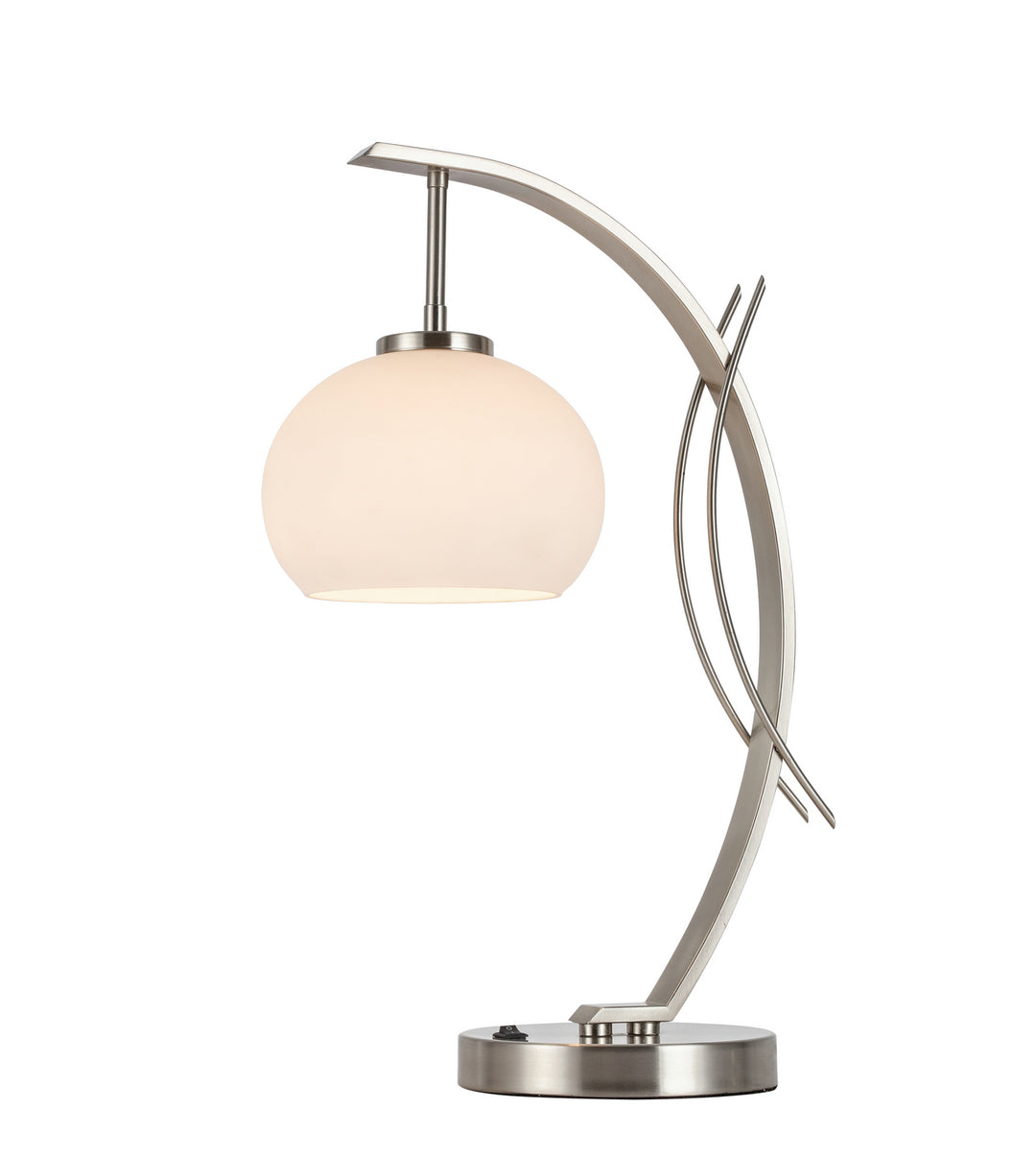 Woodbridge Lighting 13481STN-C00801 Eclipse One Light Table Lamp Lamp Pewter, Nickel, Silver