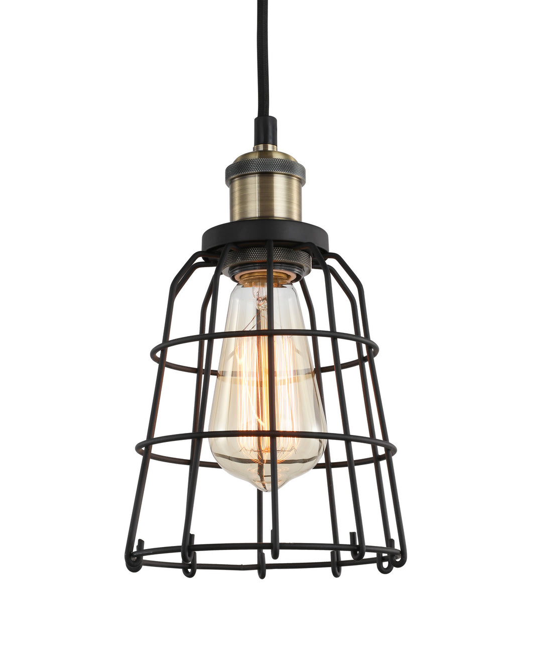 Woodbridge Fulton 18323ATBWL-SW106BK Pendant Light - Antique Brass
