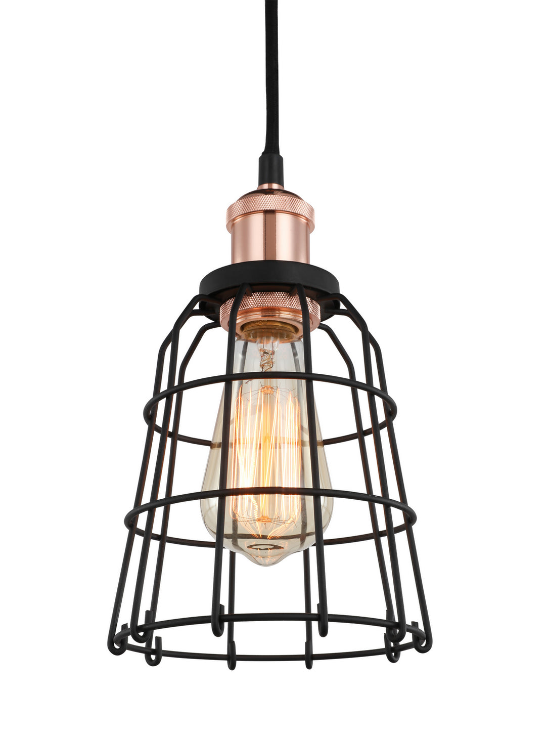 Woodbridge Fulton 18323COPWL-SW106BK Pendant Light - Copper